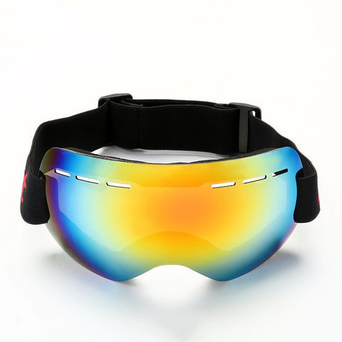 Ski Goggles UV Protect Lens & Anti-Fog Silver RainBow Lens