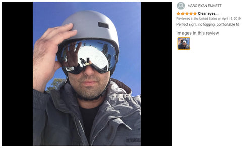 Over Glasses Ski Snowboard UV Protection - Blue Lens