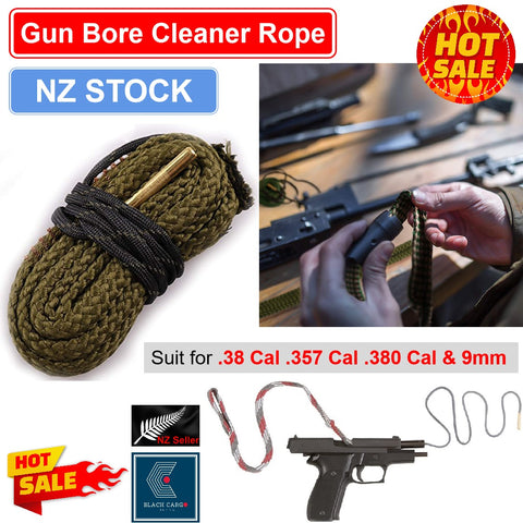Rifle Bore Snake Gun Cleaning Brush Kit .38 Cal .357 Cal .380 Cal 9mm