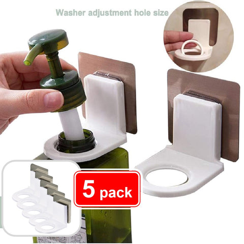 5Pack Bathroom Adhesive Shower Caddy Shower Rack Drill-Free Shampoo Dispenser