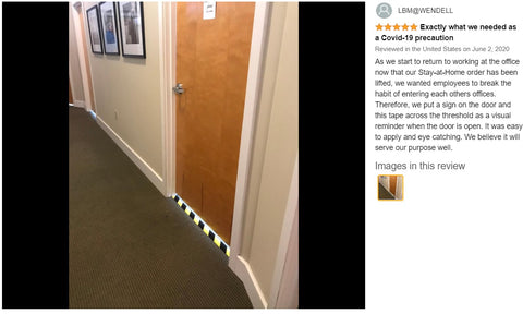 Hazard Dangerous Warning Floor Marking Safety Tape 2Pcs