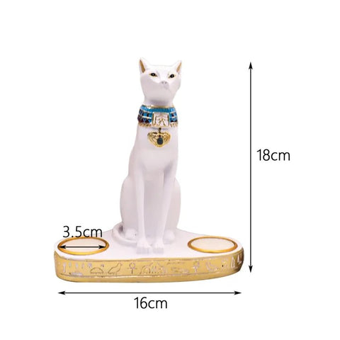 Ancient Egypt Egyptian Bastet Cat Goddess Statue Vintage Decoration Statue Ivory