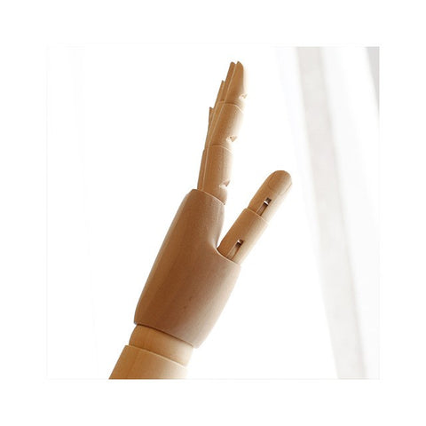 Classic Wooden Manikin Hand Statue Flexible Fingers Sculpture Home Decor