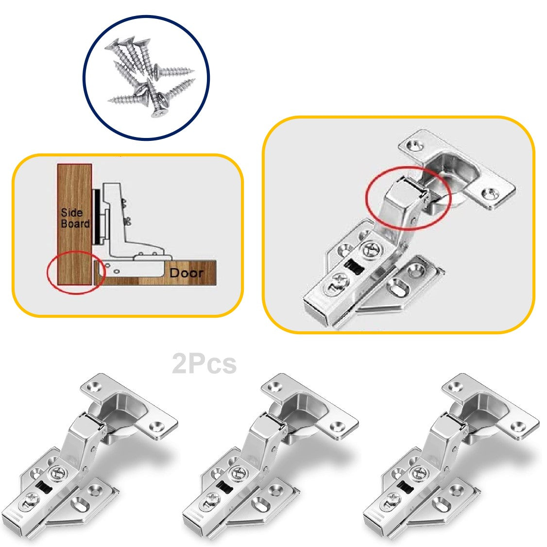 Cabinet Wardrobe Door Spring Hinge Inset - Referdeal
