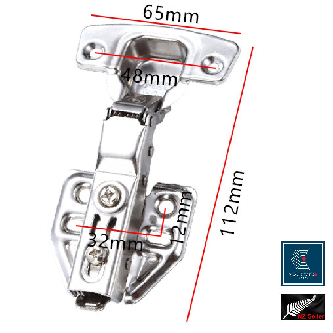 Cabinet Wardrobe Door Spring Hinge Half Overlay - Referdeal