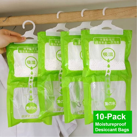 10 Pack Closet Wardrobe Dehumidifier Bags Moistureproof Desiccant Bags