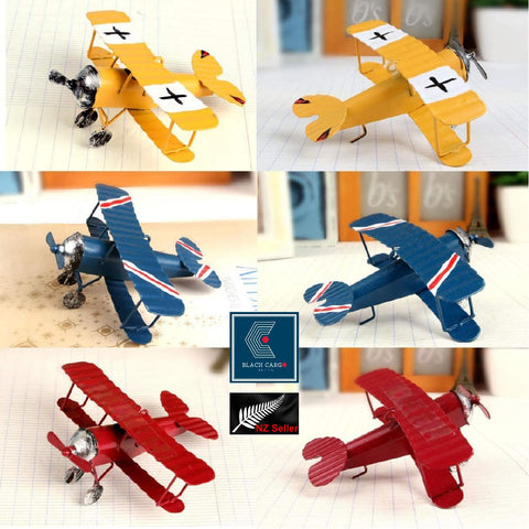 3Pack Hanging Retro Airplane Aircraft Model Vintage Biplane Aircraft Home Statue