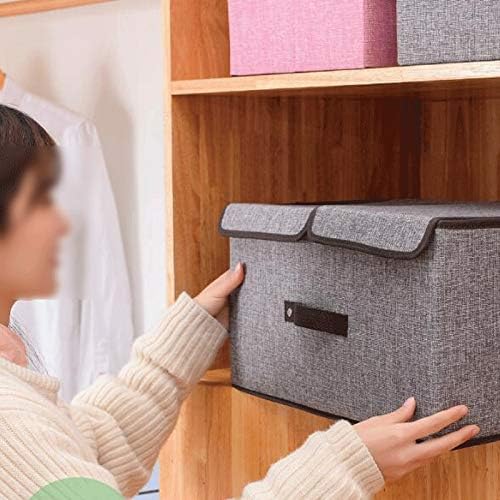 Foldable Clothes Storage Box Wardrobe Closet Organizer Stackable Bins with Lids