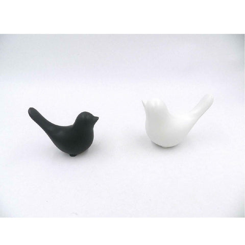 Ceramic Bird Figurine Set (Black & White)