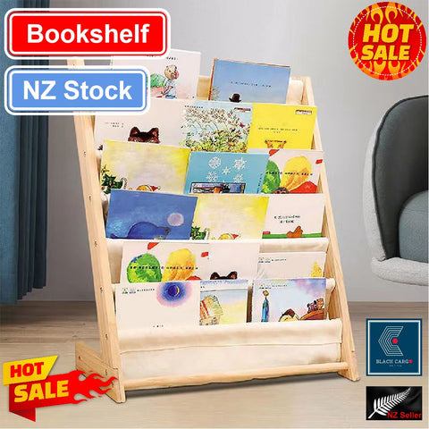 6-Tiers Wooden Bookshelf Kid Book Storage Shelves Storytime Book shelf