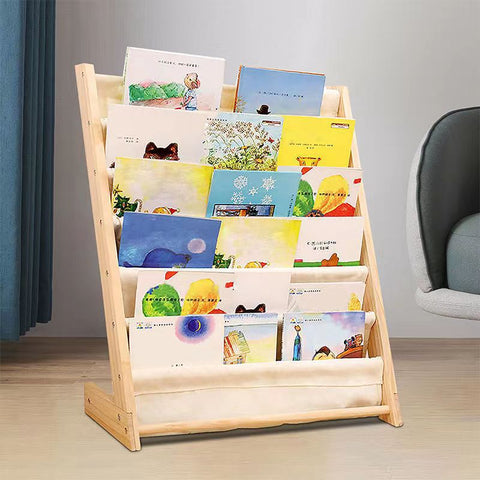 6-Tiers Wooden Bookshelf Kid Book Storage Shelves Storytime Book shelf