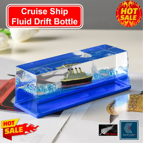 Glass Paperweight Cruise Ship - Titanic