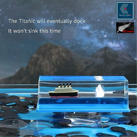 Glass Paperweight Cruise Ship - Titanic