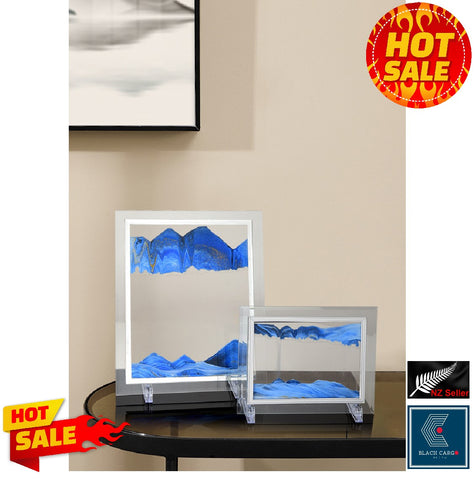 Moving Sand Art Picture 3D Deep Sea Sandscape in Motion Glass Frame