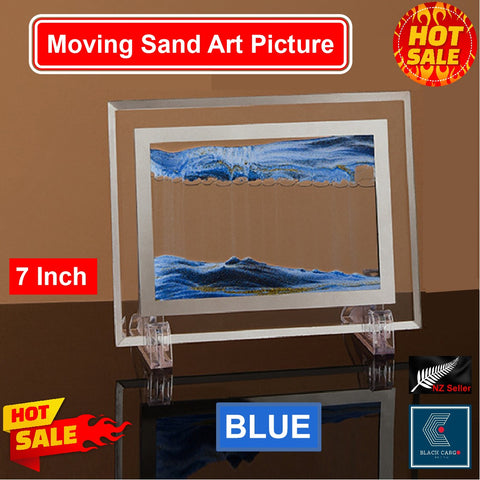 Moving Sand Art Picture 3D Deep Sea Sandscape in Motion Glass Frame