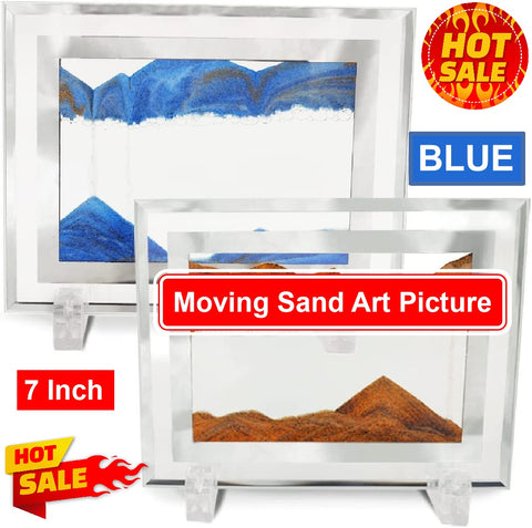 Moving Sand Art Picture 3D Deep Sea Sandscape in Motion Glass Frame