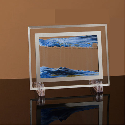 Moving Sand Art Picture 3D Deep Sea Sandscape in Motion Glass Frame