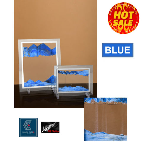 Moving Sand Art Picture 3D Deep Sea Sandscape in Motion Glass Frame