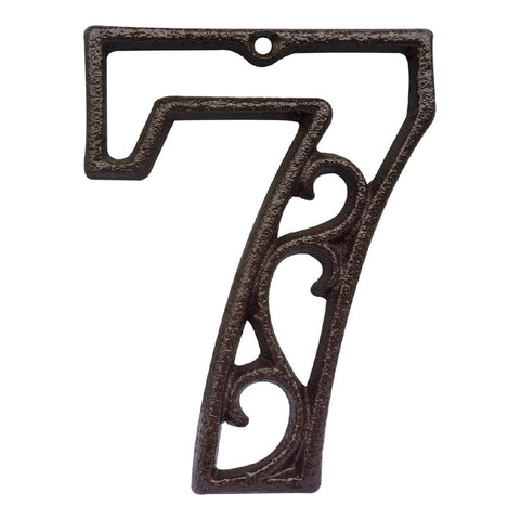 Vintage Solid Cast Iron 4.5inch House Numbers Letter Box Numbers-Number 7