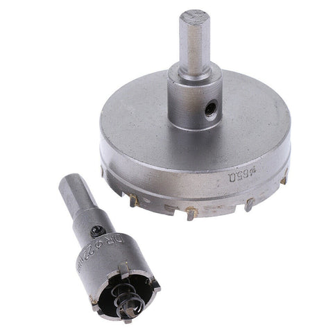 6Pcs Hole Saw Kit for Metal Tungsten Carbide Tipped Hole Saw Set Cutting 22-65mm
