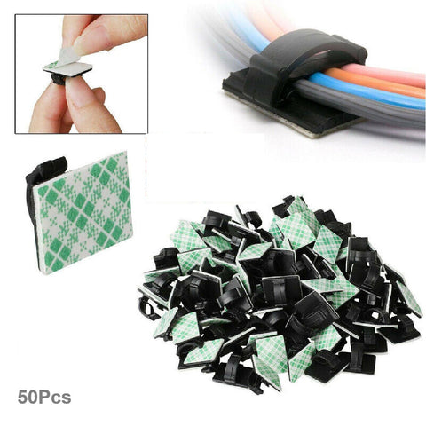 50Pcs Cable Clips Self Adhesive Cable Ties Cable Holder Cable Organiser
