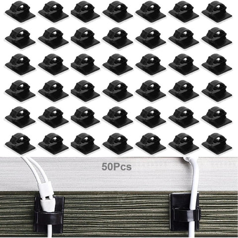 50Pcs Cable Clips Self Adhesive Cable Ties Cable Holder Cable Organiser