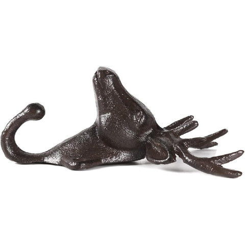 Vintage Cast Iron Deer Head Hook Heavy Duty Wall Mount Hook Key Holder Coat Rack