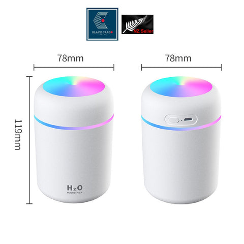 Portable Mini Air Humidifier Air Diffuser 300ml Large Capacity USB Powered Mute