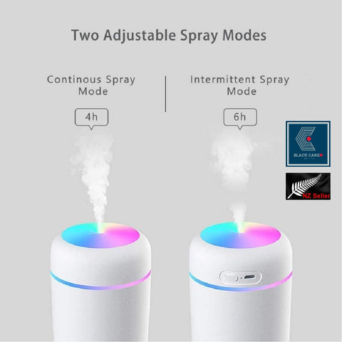 Portable Mini Air Humidifier Air Diffuser 300ml Large Capacity USB Powered Mute