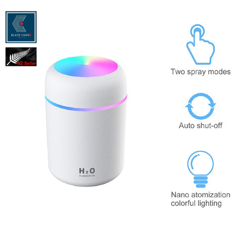 Portable Mini Air Humidifier Air Diffuser 300ml Large Capacity USB Powered Mute