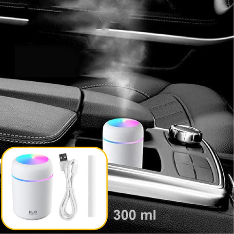 Portable Mini Air Humidifier Air Diffuser 300ml Large Capacity USB Powered Mute