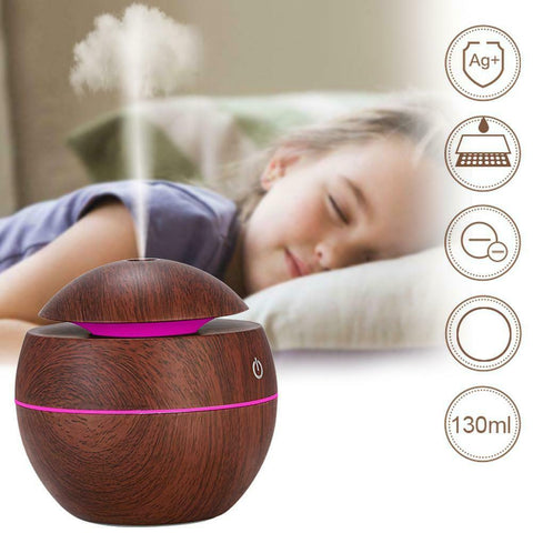 Humidifier 130 ML 7-Colors LED Ultrasonic Air - Dark