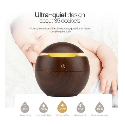 Humidifier 130 ML 7-Colors LED Ultrasonic Air - Dark