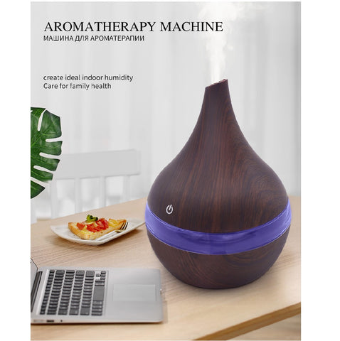 Humidifier 300 ML 7-Colors LED Ultrasonic Air - Dark