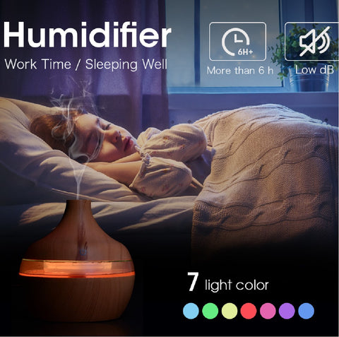 USB Rechargeable 300ML Air Humidifier & Mist Maker Essential Oil Diffuser - Light