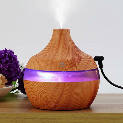 USB Rechargeable 300ML Air Humidifier & Mist Maker Essential Oil Diffuser - Light