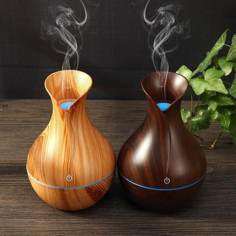 Ultrasonic Air Humidifier Essential Aroma Oil Purifier 130 ML USB LED 7-Colors - Dark