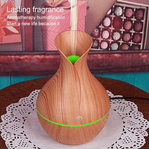 Ultrasonic Air Humidifier Essential Aroma Oil Purifier 130 ML USB LED 7-Colors - Light