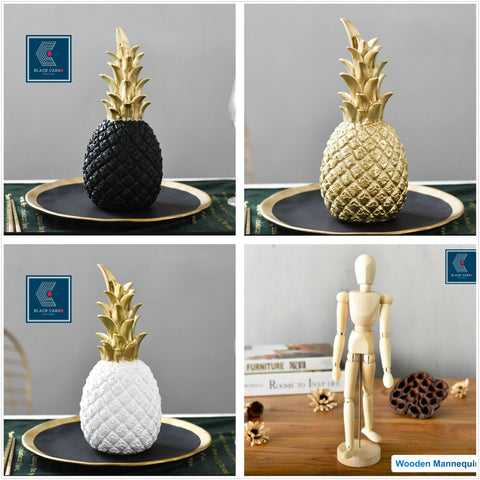 Artificial Pineapple Home Fruit-Shaped Desktop Decorations Living Room - Gold