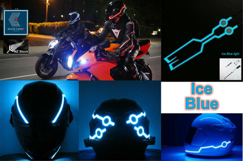 Motorcycle helmet Light Strip Night Riding Signal Strip Light -Icy Blue