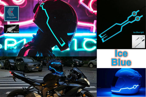 Motorcycle helmet Light Strip Night Riding Signal Strip Light -Icy Blue