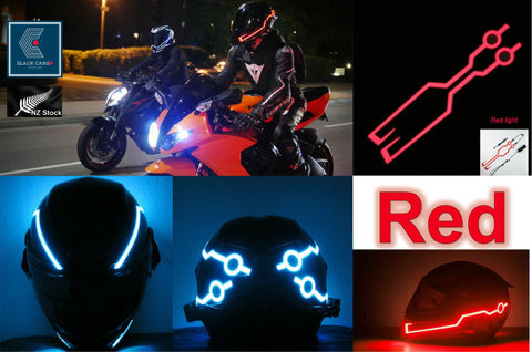 Motorcycle helmet Light Strip Night Riding Signal Strip Light - RED
