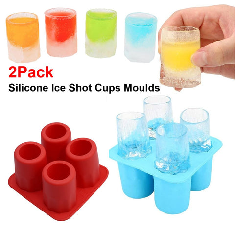 2Pack Silicone Ice Cubes Ice Ball Moulds Ice Shot Cups Frozen Ice Cups