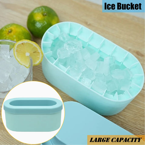 Ice Bucket Ice Maker Ice Cube Tray Ice Ball Moulds Large Capacity with Lid