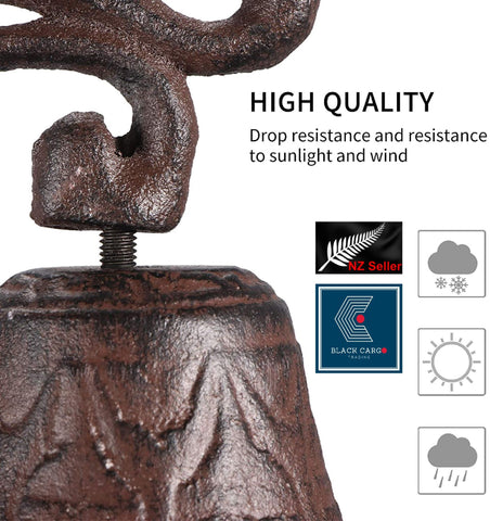 Cast Iron Door Bell Garden Ornament Sculptures Bird - Referdeal