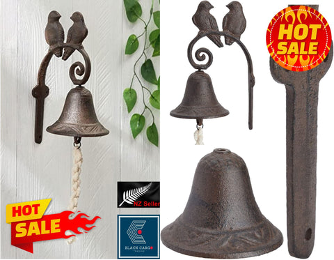 Cast Iron Door Bell Garden Ornament Sculptures Bird - Referdeal