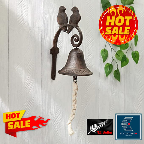 Cast Iron Door Bell Garden Ornament Sculptures Bird - Referdeal