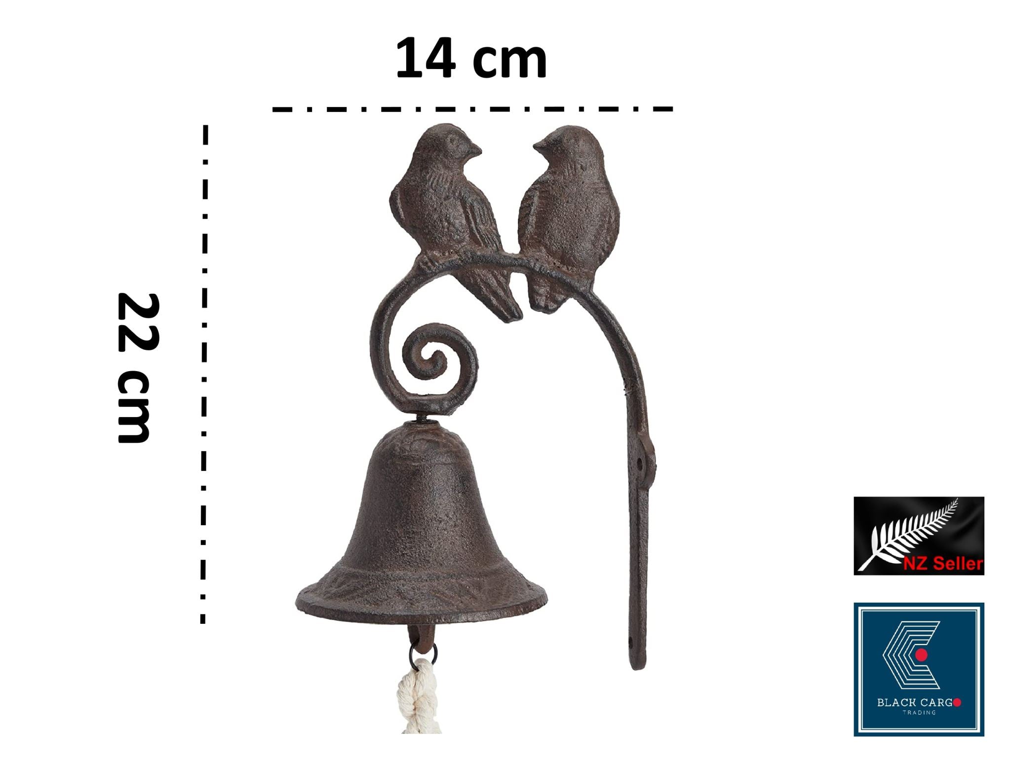 Cast Iron Door Bell Garden Ornament Sculptures Bird - Referdeal