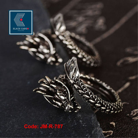 Men's Dragon Ring Vintage Open Ring Punk Gothic Jewellery Adjustable Size 7-12