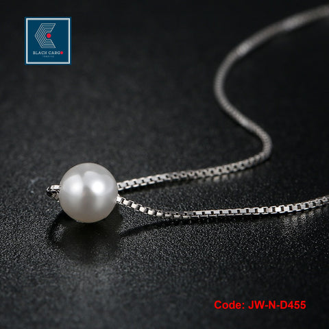 925 Sterling Silver Necklace Single Pearl Choker Jewellery Accessories for Women